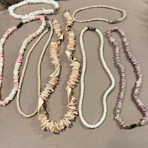 Cream and Pink Bohemian Shell Necklaces